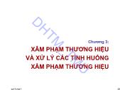 Giáo trình Quản trị thương hiệu sản phẩm và doanh nghiệp - Chương 3: Xâm phạm thương hiệu và sử lý các tình huống xâm phạm thương hiệu