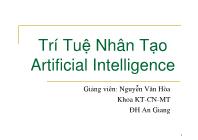 Giáo trình Trí tuệ nhân tạo - Chương 1: Tổng quan về trí tuệ nhân tạo - Nguyễn Văn Hòa
