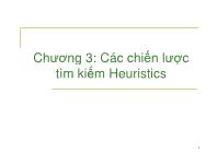 Giáo trình Trí tuệ nhân tạo - Chương 3: Các chiến lược tìm kiếm Heuristics - Nguyễn Văn Hòa