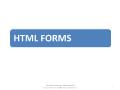 HTML FORMS