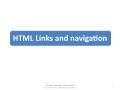 HTML Links and navigation