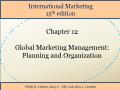 International Marketing - Chapter 12: Global Marketing Management: Planning and Organization