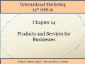 International Marketing - Chapter 14: Products and Services for Businesses