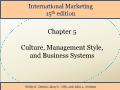 International Marketing - Chapter 5: Culture, Management Style, and Business Systems