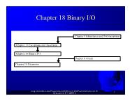 Introduction to Java Programming - Chapter 18: Binary I/O