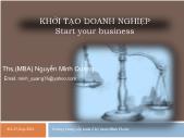 Khởi tạo doanh nghiệp - Bài 2: Nghiên cứu thị trường - Nguyễn Minh Quang