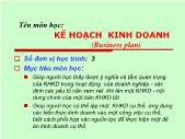 Lập kế hoạch kinh doanh - Chương 1: Tổng quan về kế hoạch kinh doanh