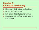 Lập kế hoạch kinh doanh - Chương 3: Kế hoạch Marketing