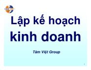 Lập kế hoạch kinh doanh - Tâm Việt Group