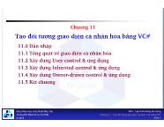 Lập trình hướng đối tượng - Chương 11: Tạo đối tượng giao diện cá nhân hóa bằng VC# - Đại học Bách Khoa TP HCM