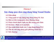 Lập trình hướng đối tượng - Chương 6: Xây dựng giao diện ứng dụng bằng Visual Studio - Đại học Bách Khoa TP HCM