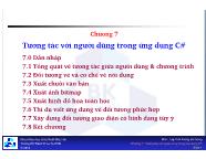 Lập trình hướng đối tượng - Chương 7: Tương tác với người dùng trong ứng dụng C# - Đại học Bách Khoa TP HCM