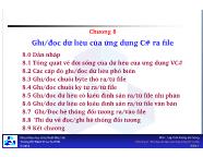 Lập trình hướng đối tượng - Chương 8: Ghi/đọc dữ liệu của ứng dụng C# ra file - Đại học Bách Khoa TP HCM