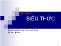 Lập trình hướng đối tượng với C - Chương 2: Biểu thức (Expression) - Đại học Cần Thơ