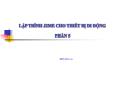 Lập trình J2ME cho thiết bị di động - Phần 5