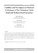 Liabilities and The Impacts on Financial Performance of The Vietnamese Listed Small and Medium-Sized Enterprises - Nguyen Thanh Lan