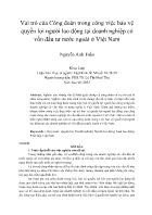 Luận văn Vai trò của Công đoàn trong công việc bảo vệ quyền lợi người lao động tại doanh nghiệp có vốn đầu tư nước ngoài ở Việt Nam - Nguyễn Anh Tuấn