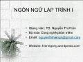 Ngôn ngữ lập trình - Nguyễn Thị Hiền