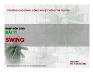 Nhập môn Java - Bài 11: Swing - Võ Tấn Dũng