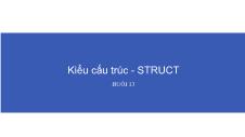 Nhập môn lập trình - Buổi 13: Kiểu cấu trúc - Struct