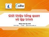 Nhập môn lập trình - Dữ liệu có cấu trúc - Phạm Minh Tuấn