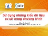 Nhập môn lập trình - Sử dụng những kiểu dữ liệu cơ sở trong chương trình - Phạm Minh Tuấn