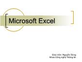 Phần 3: Microsoft Excel - Nguyễn Dũng