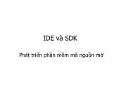 Phát triển phần mềm mã nguồn mở - IDE và SDK - Đại học Sài Gòn