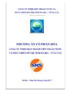 Phương án cổ phần hóa công ty TNHH một thành viên thoát nước và phát triển đô thị tỉnh Bà Rịa - Vũng Tàu