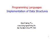 Programming Languages Implementation of Data Structures