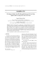 Sử dụng mô hình cân đối liên ngành trong việc lựa chọn ngành kinh tế trọng điểm của Việt Nam