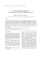 Swarm Optimization Approach for Light Source Detection by Multi-Robot System