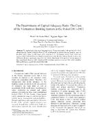 The Determinants of Capital Adequacy Ratio: The Case of the Vietnamese Banking System in the Period 2011-2015