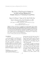 The Effect of Top Executive Gender on Accrual Earnings Management: Sample Analysis of Vietnamese Listed Firms