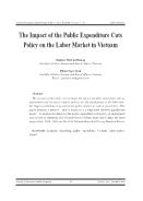 The Impact of the Public Expenditure Cuts Policy on the Labor Market in Vietnam - Nguyen Thi Lan Huong