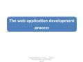 The web application development process