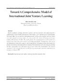 Toward A Comprehensive Model of International Joint Venture Learning - Phan Thi Thuc Anh