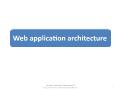 Web application architecture