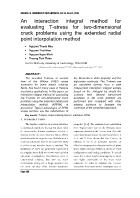 An interaction integral method for evaluating T-Stress for two-dimensional crack problems using the extended radial point interpolation method