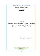 Bài giảng Dân số - Môi trường – AIDS – Ma túy - ĐH Phạm Văn Đồng