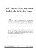 Climate Change and Land Use Change of Rural Households in The Red River Delta, Vietnam
