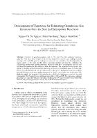 Development of Equations for Estimating Greenhouse Gas Emisions from the Son La Hydropower Reservoir