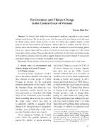 Environment and Climate Change in the Central Coast of Vietnam