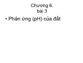 Giáo trình Khoa học đất - Chương 6, Bài 3: Phản ứng (pH) của đất