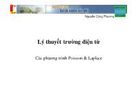 Giáo trình Lý thuyết trường điện từ - Chương 8: Các phương trình Poisson & Laplace - Nguyễn Công Phương