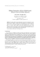Melting Temperature of Iron at High Pressure: Statistical Moment Method Approach