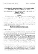Preservation of environmental functions by the implementation of corporate social responsibility and environment in west sumatra