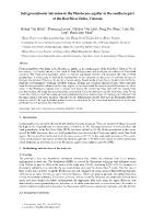 Salt groundwater intrusion in the Pleistocene aquifer in the southern part of the Red River Delta, Vietnam