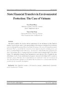 State Financial Transfers in Environmental Protection: The Case of Vietnam