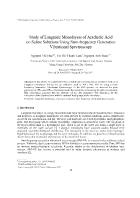 Study of Langmuir Monolayers of Arachidic Acid on Saline Solutions Using Sum-Frequency Generation Vibrational Spectroscopy